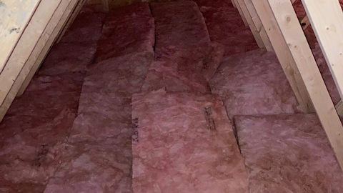 Fiberglass Insulation in Attic