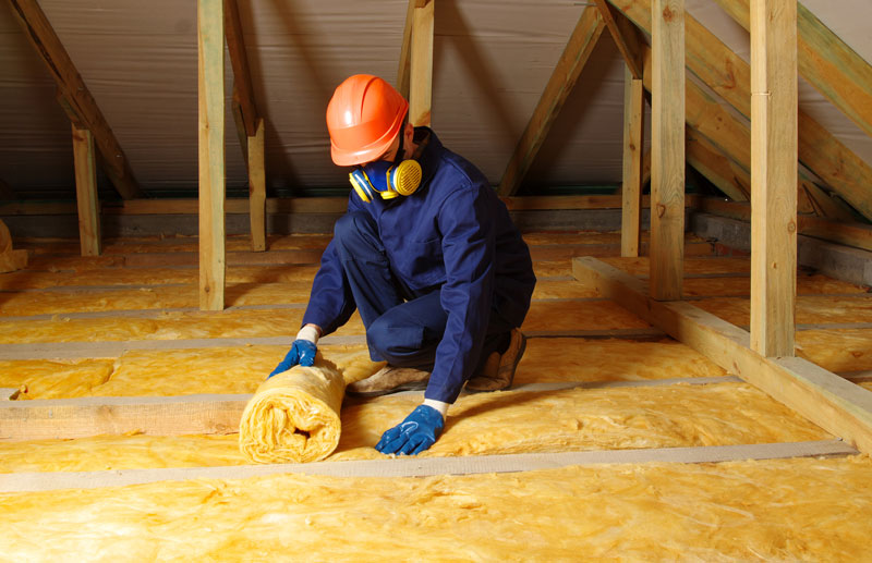 Rolling out batting in attic space