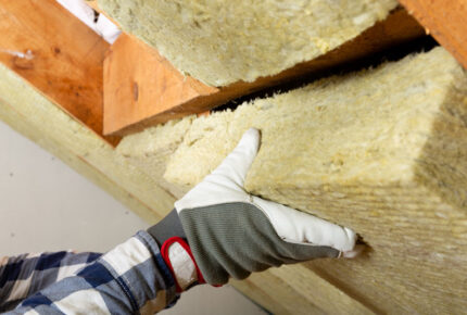 Mineral wool batting for noise reduction